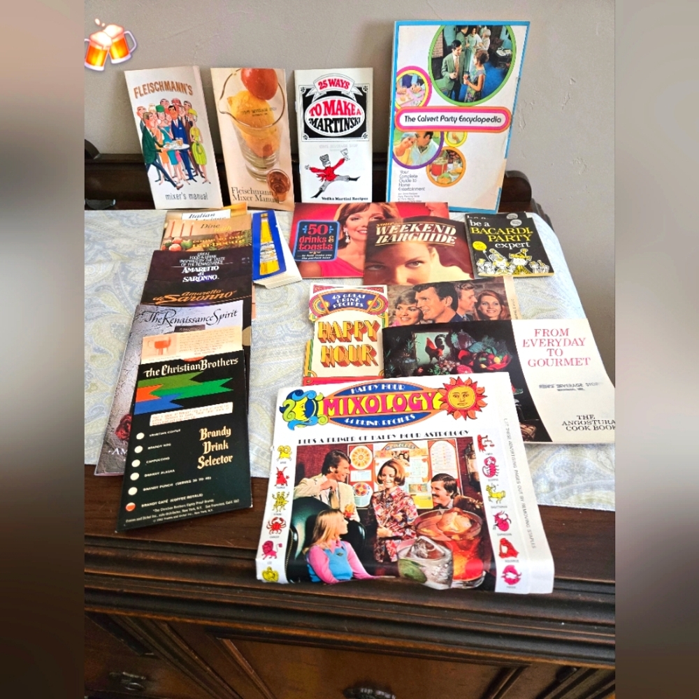 Collection Of 15 VINTAGE  WINE AND DINE GUIDES